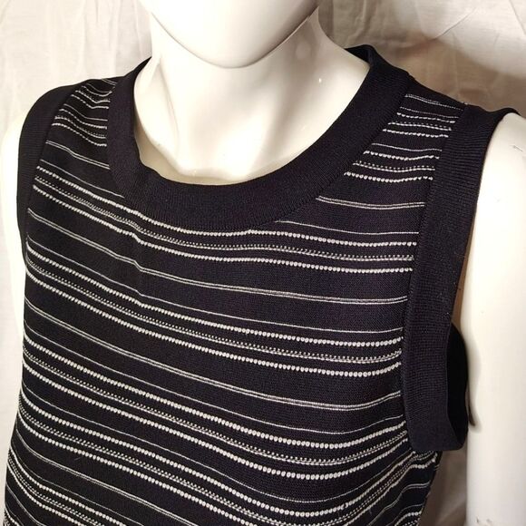 Kate spade Striped Black & White Sleeveless Dress Size Medium - Picture 4 of 13